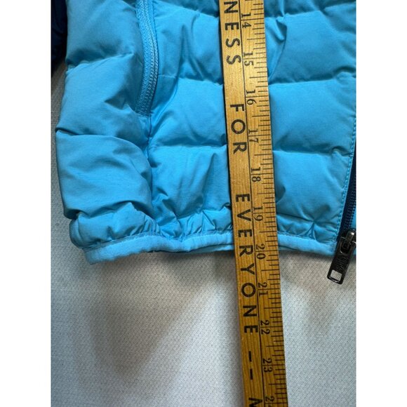 The North Face Girls Belleview Down Jacket in Shady Blue Size XL Reversible - Picture 7 of 12